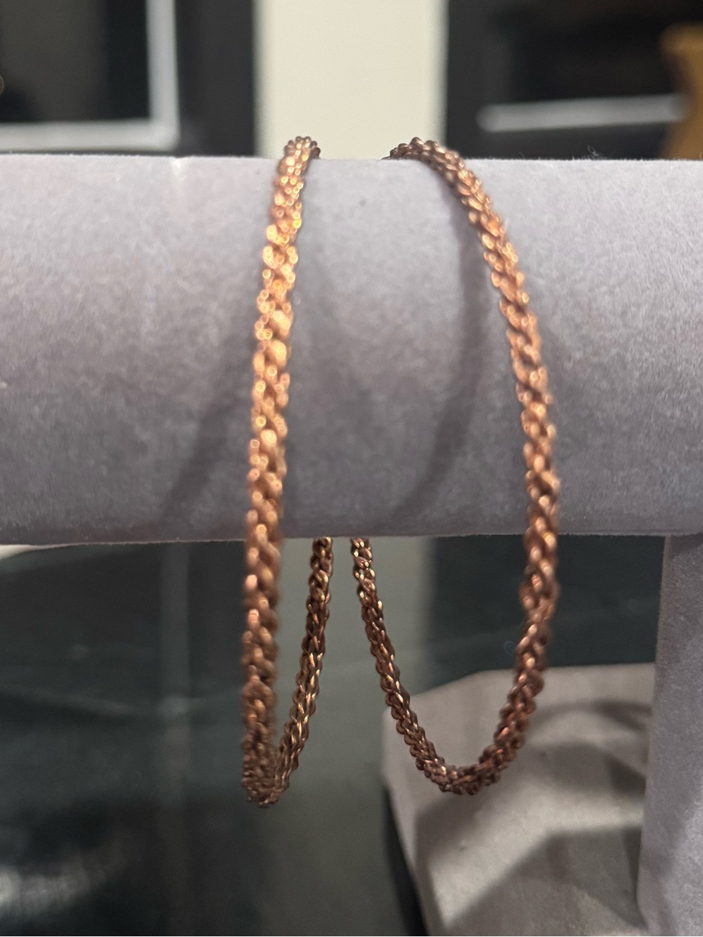 Braided Copper Tone Bangle Set Simple Stackable Bracelets stackable - Picture 2 of 2